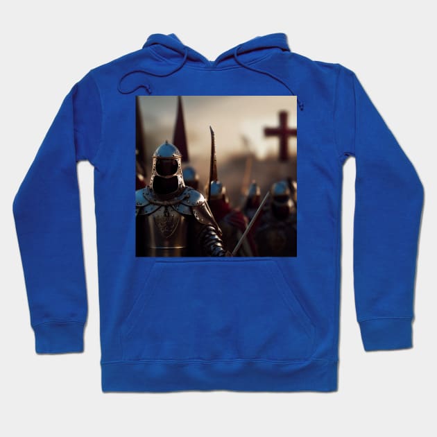 Knights Templar in The Holy Land Hoodie by Grassroots Green